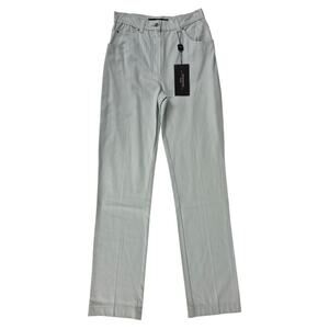 Weekend Max Mara Saks Fifth Ave Pale Aqua Straight  Jeans Pants Sz 8 NWT $185